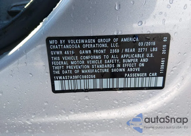 1VWAS7A39FC080256: 44195445