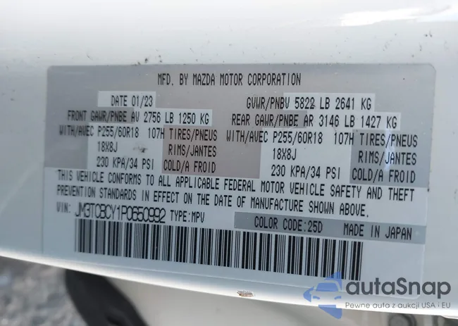 JM3TCBCY1P0650992: 44195451