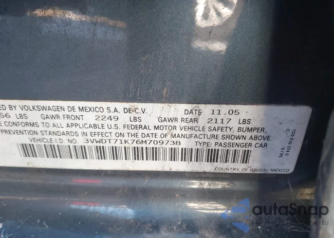 3VWDT71K76M709738: 44195549