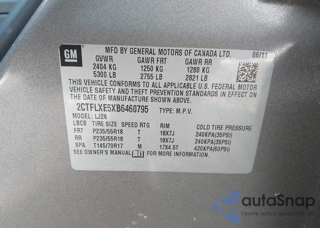 2CTFLXE5XB6460795: 44195553