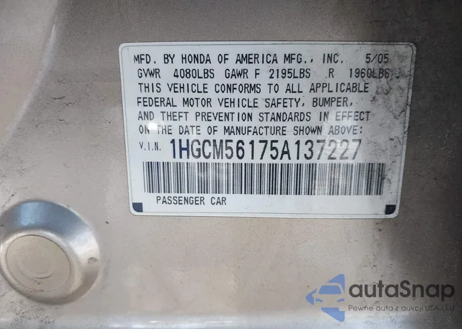 1HGCM56175A137227: 44195604