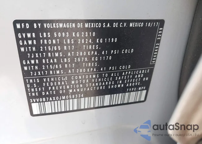 3VV0B7AX0JM058334: 44195643