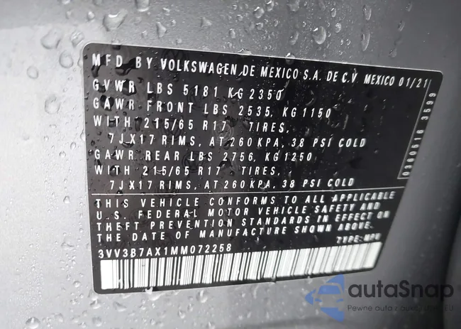 3VV3B7AX1MM072258: 44195656