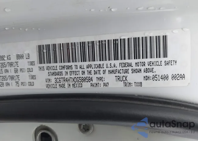 3C6TR4HTXDG580584: 44195685