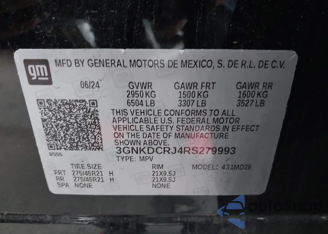 3GNKDCRJ4RS279993: 44195760