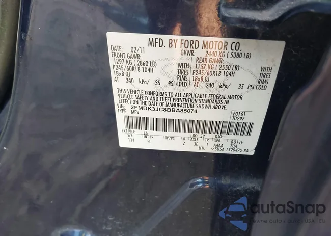 2FMDK3JC8BBA85074: 44195839