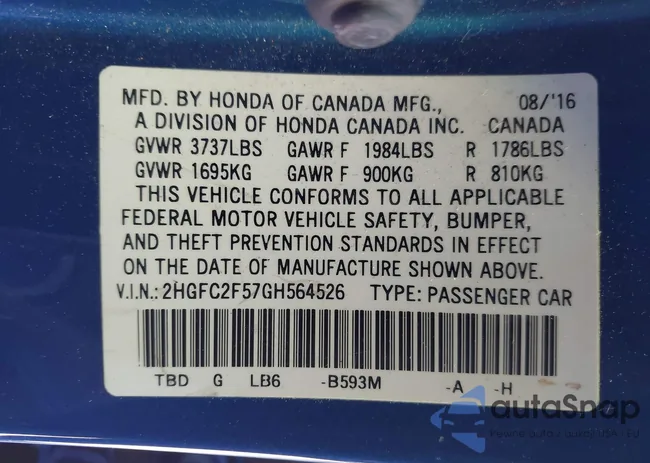 2HGFC2F57GH564526: 44195878