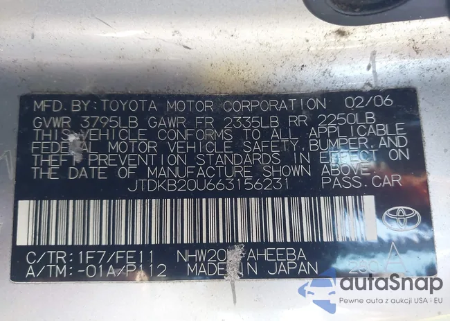 JTDKB20U663156231: 44195890