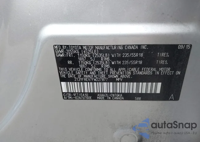 2T3YFREV7FW227877: 44195981