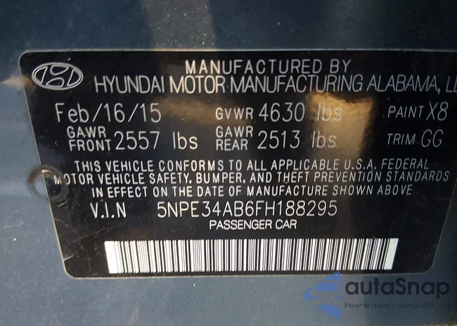 5NPE34AB6FH188295: 44194999