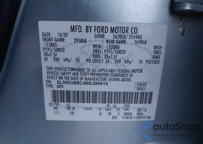 2LMDU88C48BJ06819: 44195103