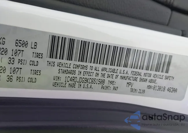 1C4RDJDG9KC651508: 44195111