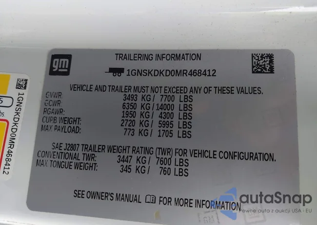 1GNSKDKD0MR468412: 44195149