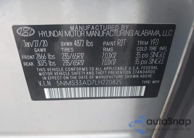 5NMS33AD7LH220825: 44195211
