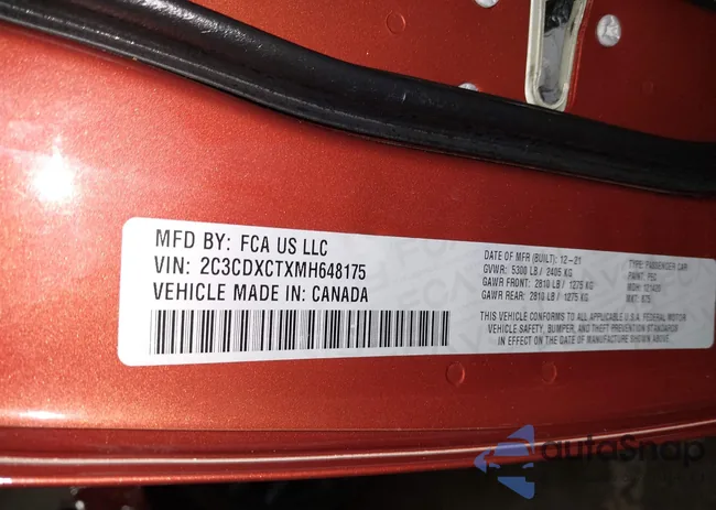 2C3CDXCTXMH648175: 44195307