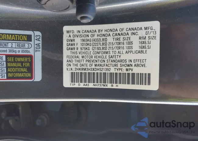 2HKRM3H3XDH521392: 44195340