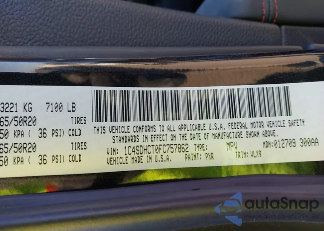 1C4SDHCT0FC757862: 44196407