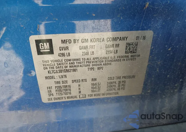 KL7CJLSB1GB621981: 44196601