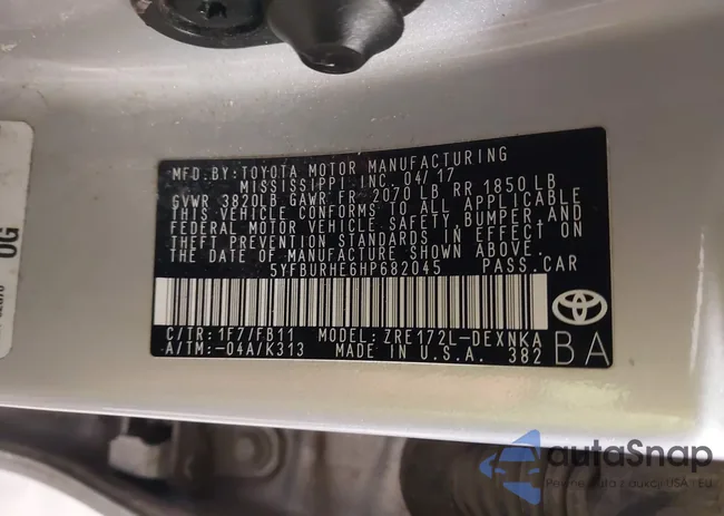 5YFBURHE6HP682045: 44196604