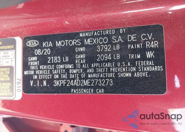 3KPF24AD2ME273273: 44196620