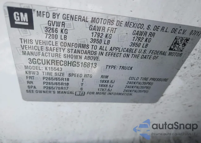 3GCUKREC8HG516813: 44196732