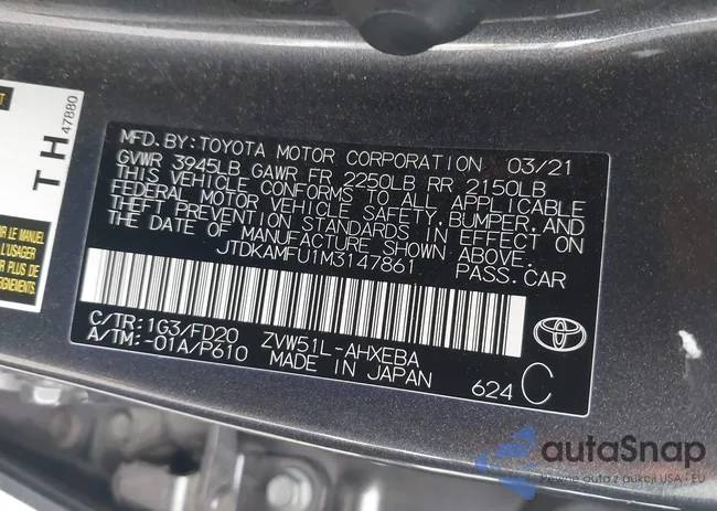 JTDKAMFU1M3147861: 44196764