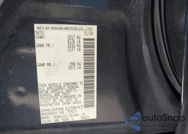 1N4AL3AP4HN320645: 44196809