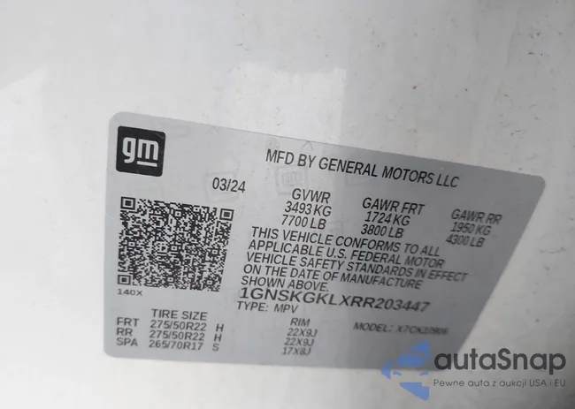 1GNSKGKLXRR203447: 44196920