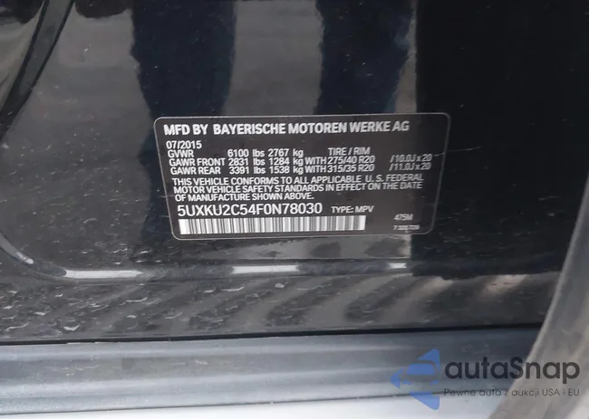 5UXKU2C54F0N78030: 44196005