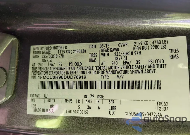 1FMCU0H96DUD78919: 44196056