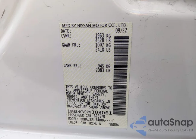 1N4BL4CV0PN308061: 44196075