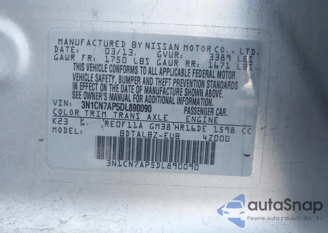 3N1CN7AP5DL890090: 44196128