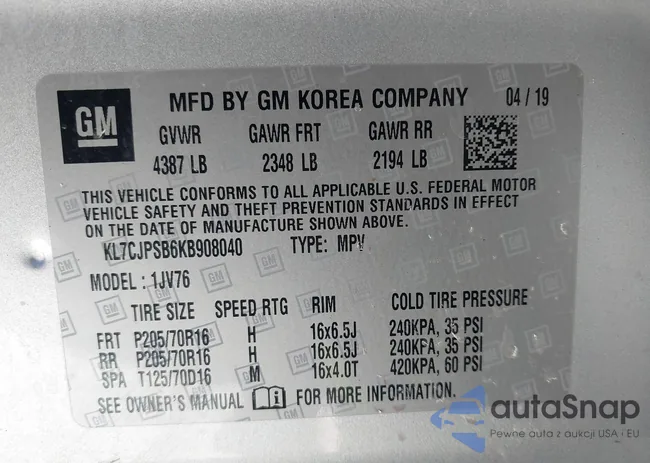 KL7CJPSB6KB908040: 44196284