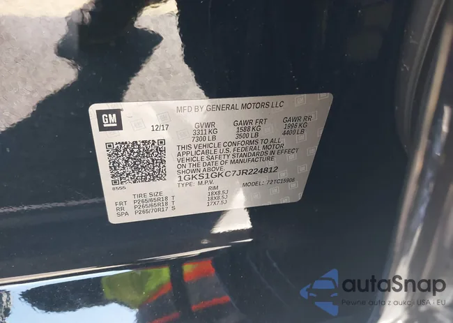 1GKS1GKC7JR224812: 44196324