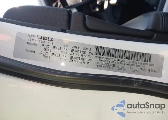 1C4RJFBG0JC333221: 44196362