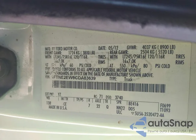 1FTNE2EW6CDA83639: 44197441