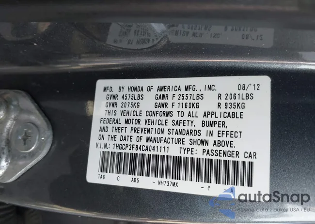 1HGCP3F84CA041111: 44197443