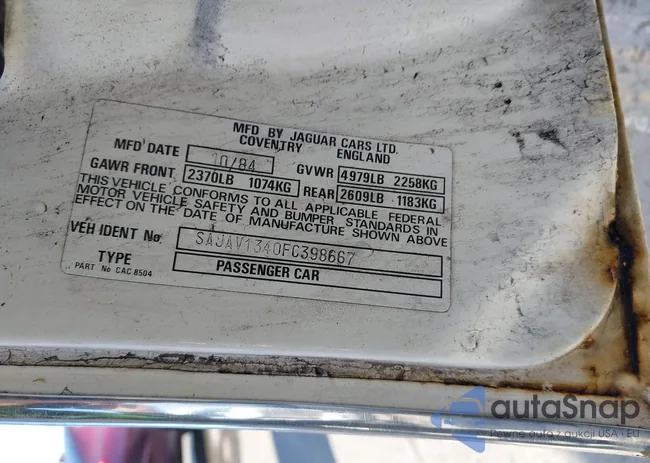 SAJAV1340FC398667: 44197596