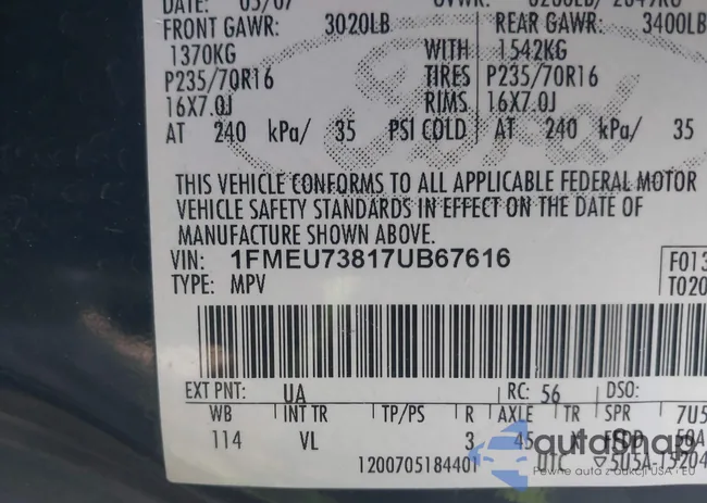 1FMEU73817UB67616: 44197602