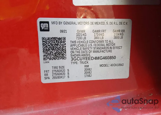 3GCUYEED4MG460850: 44197728