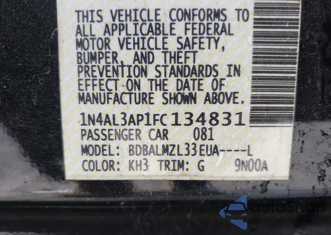 1N4AL3AP1FC134831: 44197738