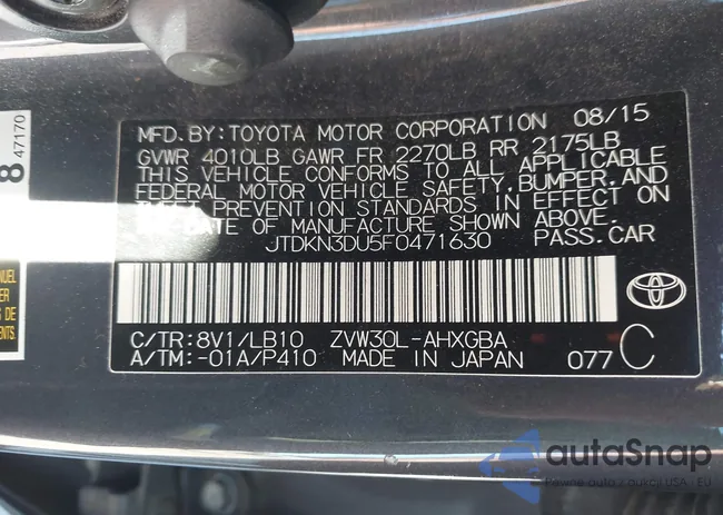 JTDKN3DU5F0471630: 44197741