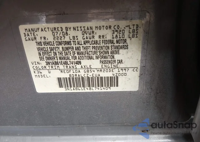 3N1AB61E48L741409: 44197771