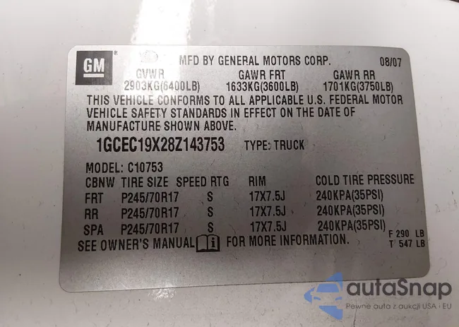 1GCEC19X28Z143753: 44197785