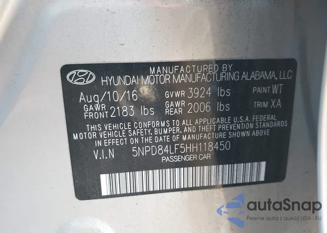 5NPD84LF5HH118450: 44197795