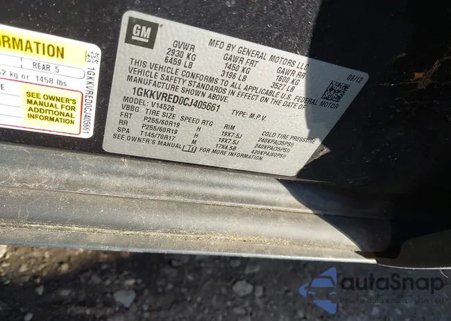 1GKKVRED0CJ405661: 44197830