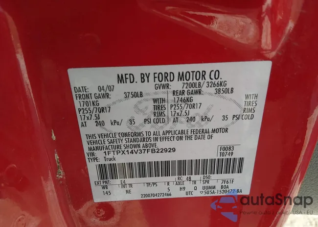 1FTPX14V37FB22929: 44197856