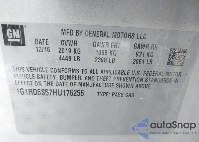 1G1RD6S57HU176256: 44197875