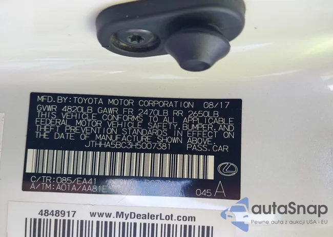 JTHHA5BC3H5007381: 44197029