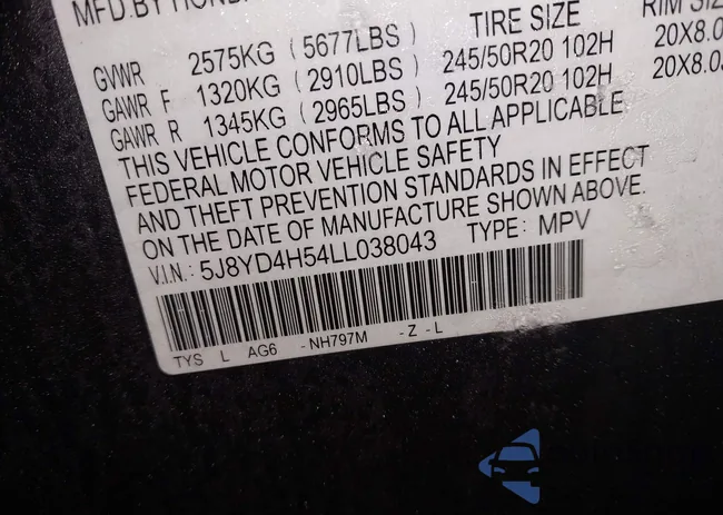 5J8YD4H54LL038043: 44197077